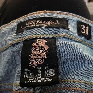 Ed Hardy Jeans size 31w x 32l - no rips, tears, stains. Smoke free home.